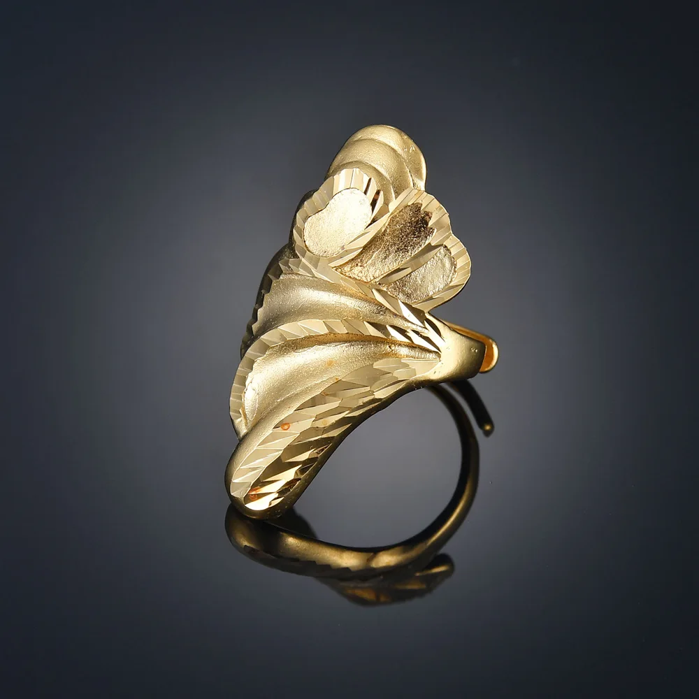 Новые большие золотые кольца MeMolissa с регулировкой размера модное кольцо для