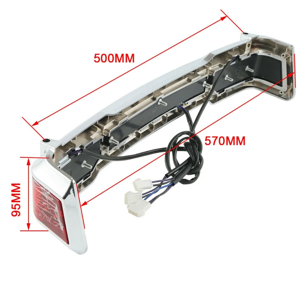 Мотоцикл Красный светодиодный задний фонарь светильник багажник King Обёрточная