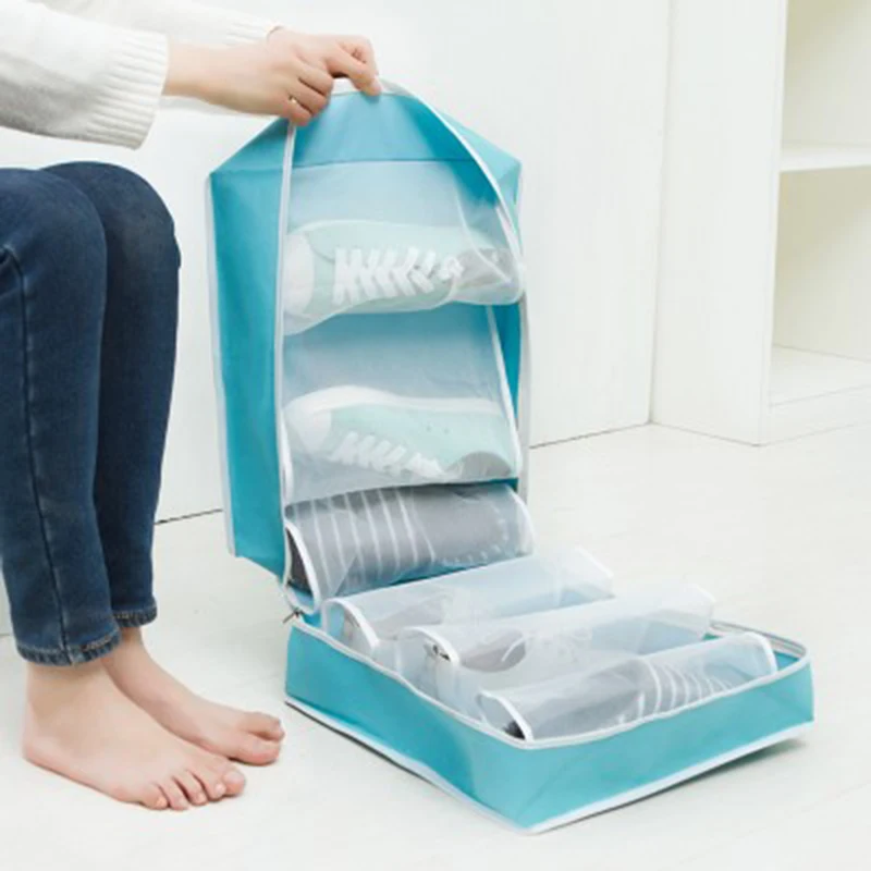 Обувь хранения Организатор держатель гардероб Оксфорд Путешествия вентиляции