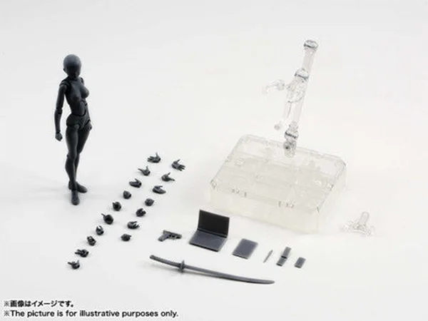 SH. Figuarts 15 см эскиз тела Кун/тело Чан DX набор подвижный мужской \ Женский ПВХ фигурка Коллекционная модель игрушки модель сплошной черный