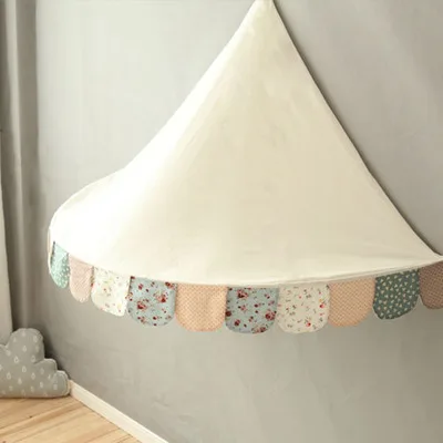 Diameter 100cm Хлопчатобумажная подвесная палатка, детские игровые палатки, детские игровые уголки для чтения, Игровой Домик принцессы, игрушки для детей, украшение стены детской комнаты - Цвет: Diameter 100cm