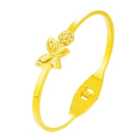 24k gold jewelry animal bracelets for women everyday jewellery butterfly charm bracelet femme wedding gifts free shipping