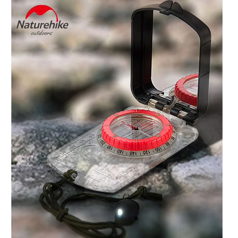 Портативный многофункциональный компас Naturehike для пеших прогулок светильник