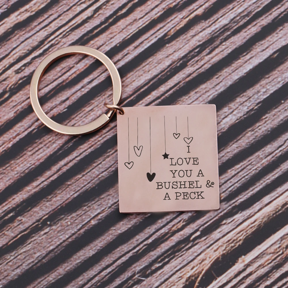 Шикарные брелки с гравировкой I Love You брелок буквенным принтом A Bustel и Pick