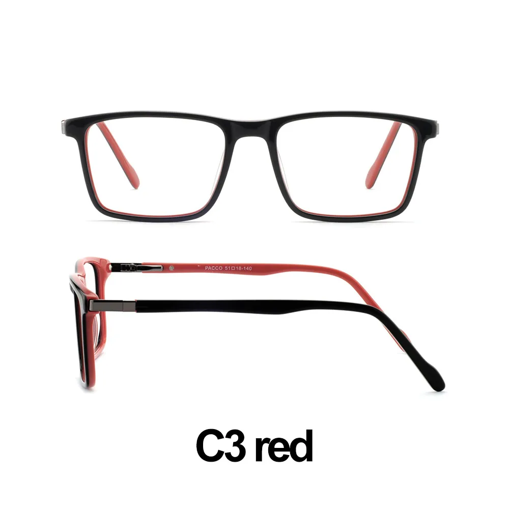 C3 red Черные игровые очки для мужчин, анти-голубые лучи, очки для близорукости, прогрессивные Мультифокальные оправы для очков, прозрачные линзы, Маре, AZZURO OC7009 - Цвет оправы: C3 red
