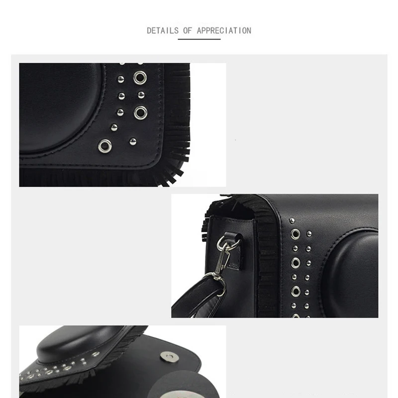 Для fujifilm instax mini 8 9 7C Mini 70 90 SQ6 10 20 сумка на плечо с кисточкой сумки мгновенная камера из искусственной кожи чехол рюкзак