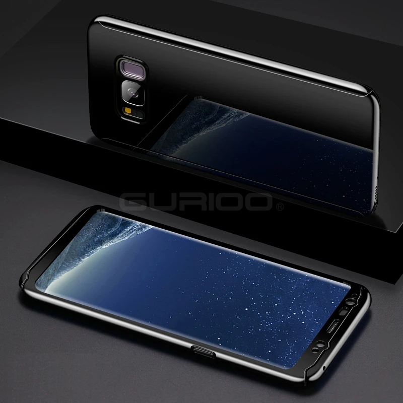 360 Degree Plating Mirror Case For Samsung S8 S9 Plus Full Body Protection Hard Galaxy S7 Edge Note 8 Free Film |