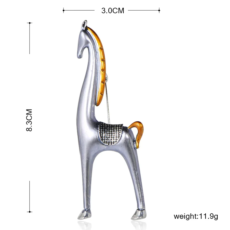 Blucome яркие эмалированные броши в виде лошади сплав животное брошь ювелирные