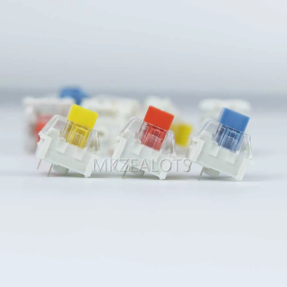 Kailh BOX Heavy Switches RGB SMD переключатель темно желтый сгоревший оранжевый бледно синий