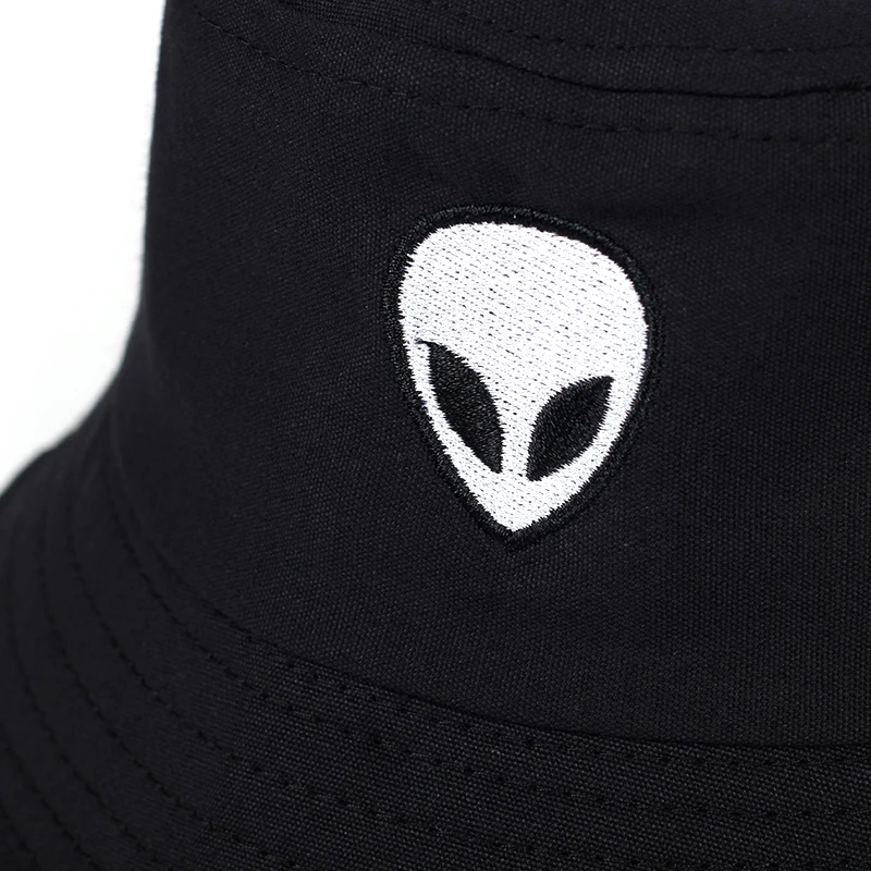 Черно-белые однотонные Alien Панама унисекс Bob cap s Hip Hop Gorros мужские и женские летние Панама пляжная Панама для рыбалки шляпы