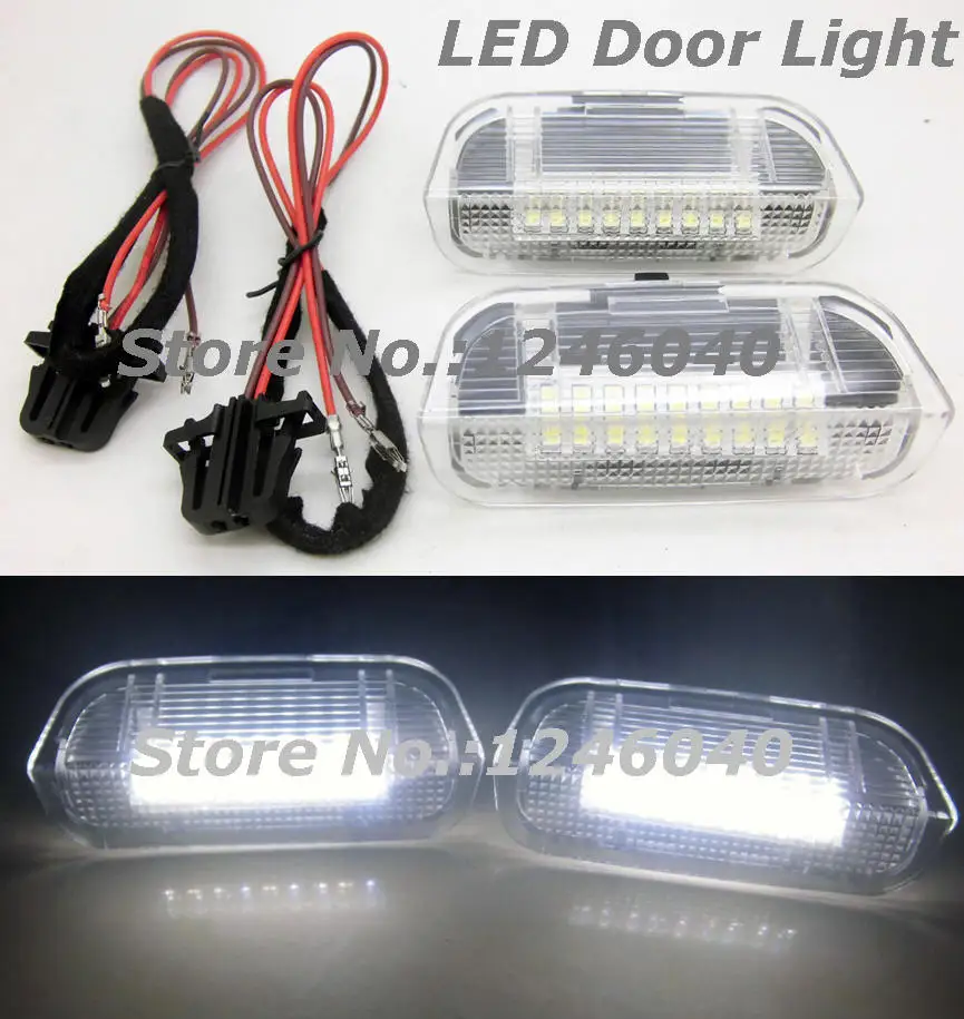 Белый/красный корпус 18LED вежливый дверной светильник для Porsche Cayenne 2011~ 958 Skoda Superb 08~ 10 Seat Alhambra 2011 - Испускаемый цвет: WHITE SHELL