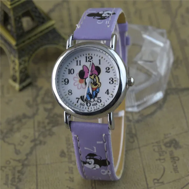 Disney Микки Маус детские часы с рисунком из мультфиломов студент указатель кварцевые ученик для мальчиков и девочек повседневное часы подарок детский день подарок сувенир