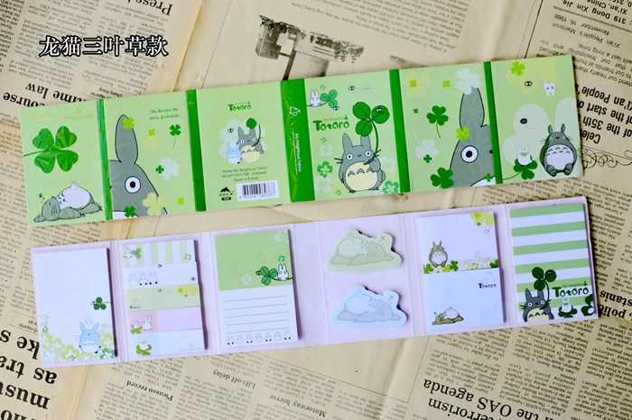 2 шт./лот Мой сосед Тоторо memo pad Милая Мелодия Липкие заметки мультфильм пост складные книги Канцтовары Школьные принадлежности FM355