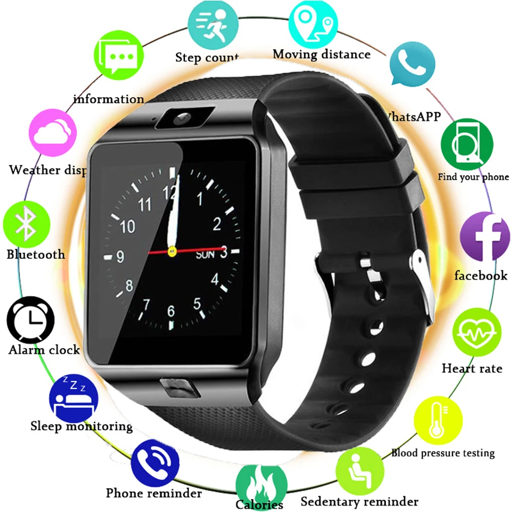 DZ09 Bluetooth Смарт часы для мужчин Smartwatch Android телефонный звонок Relogio 2G GSM SIM TF карта