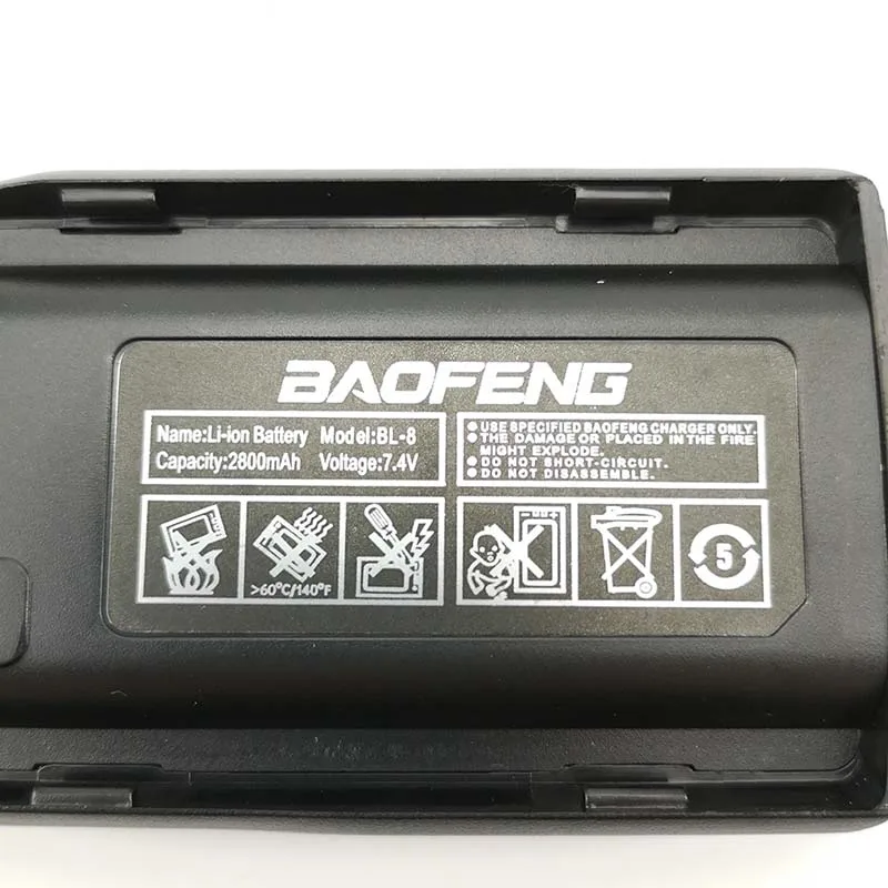 1/2 шт. Baofeng UV-82 UV-8D литий-ионный аккумулятор Батарея 7,4 V 2800 мА/ч, BL-8 иди и болтай Walkie Talkie Pofung UV 82 двухстороннее радио аксессуары UV82