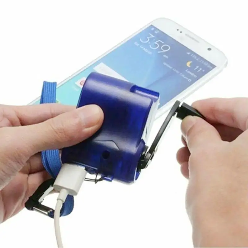 Ручной аварийный Зарядное устройство USB рукоятка ручная Динамо машина для