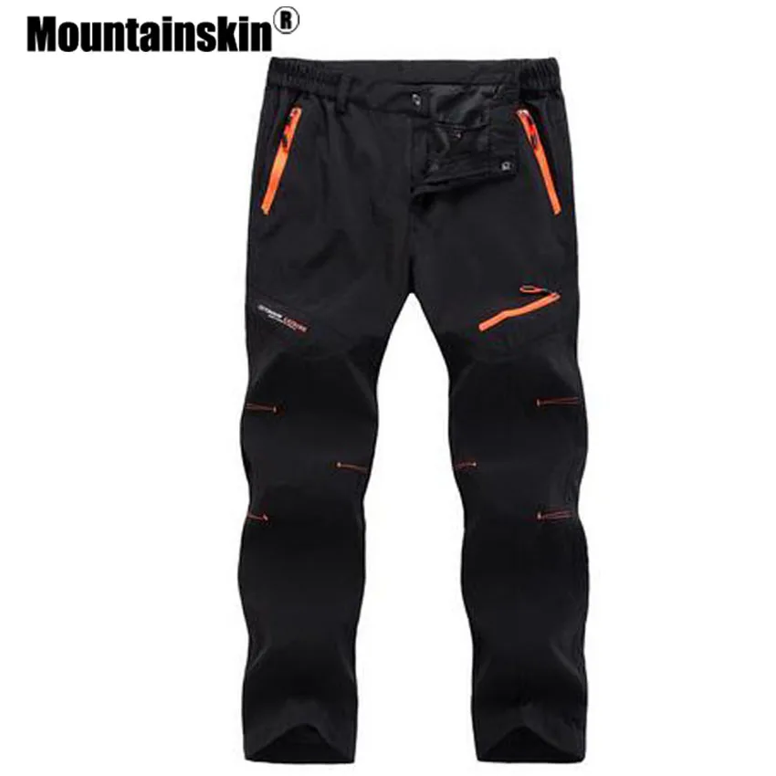 Мужские быстросохнущие длинные брюки Mountainskin дышащие для бега прочные