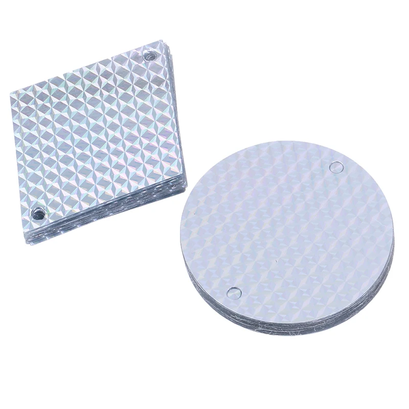 

8 PCS 2 Shapes PVC Scare Birds Away Bird Deterrent Repellent Discs Pigeon Hawk Goose Woodpecker With Hooks