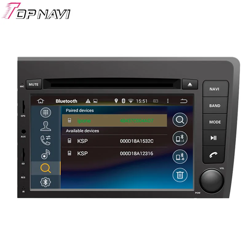 Topnavi 7 ''Восьмиядерный 4 Гб+ 32 г автомобильный dvd-плеер Android 6,0 Радио стерео для VOLVO S60/V70 2001 2002 2003 2004 gps навигация Wi-Fi