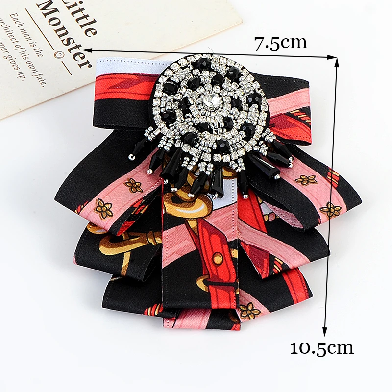 ZHINI ткань броши «бант» для женщин платье рубашка Мода Воротник Jewelry холст Галстуки Broche кисточкой брошь шпильки колье