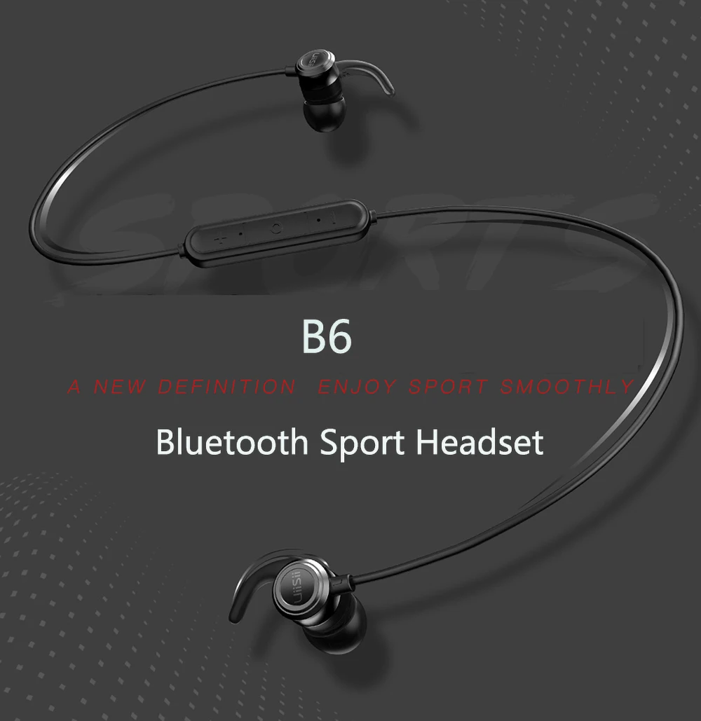 Uiisii B6 беспроводные bluetooth наушники спортивные BT5.0 IPX4 водонепроницаемые наушники-вкладыши iOS и Android Игровые музыкальные наушники