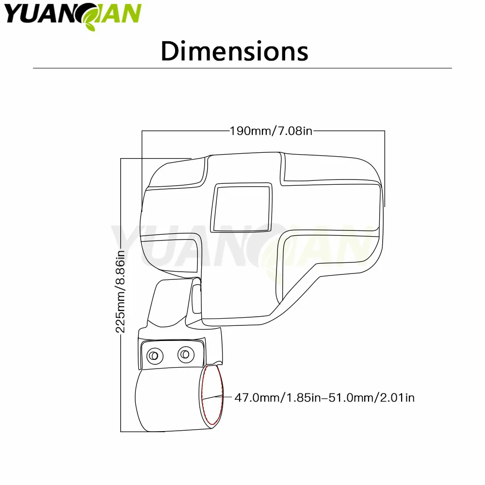 2 &quotзеркала заднего вида для Can Am Maverick клетка POLARIS RZR XP 4 1000 900 John Deer Yamaha Viking honda|rearview