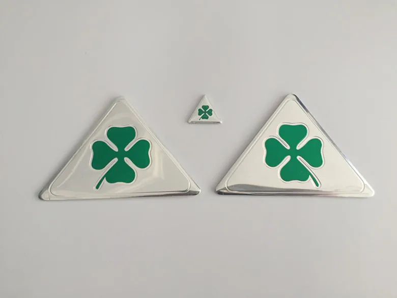 3 шт. Alfa Romeo quatrefoil зеленая delta для 147 156 166 159 Giulietta Giulia Spider GT Автомобильная боковая