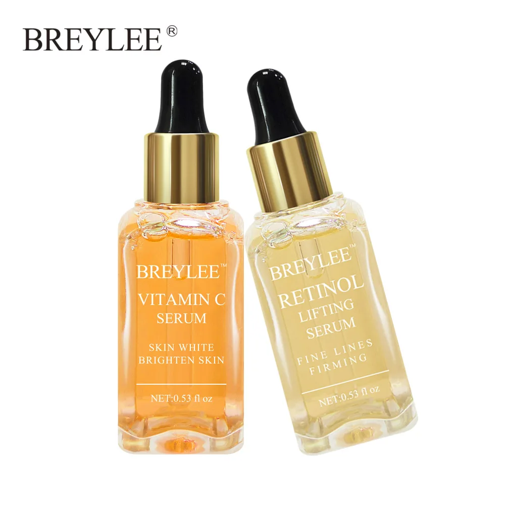 VC and Retinol BREYLEE 2 шт витамин С отбеливающая сыворотка осветляет лифтинг, укрепление темных пятен увлажняющий против старения морщин уход за кожей лица - Вес нетто: VC and Retinol