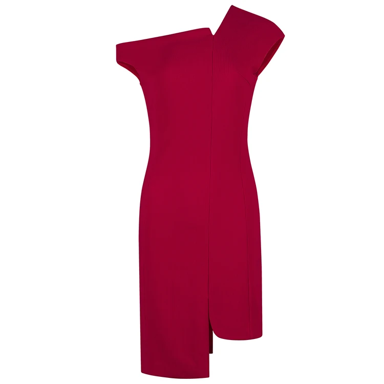 INDRESSME женское облегающее вечернее платье Asmmetrical женское платье на одно плечо Vestidos Новая мода