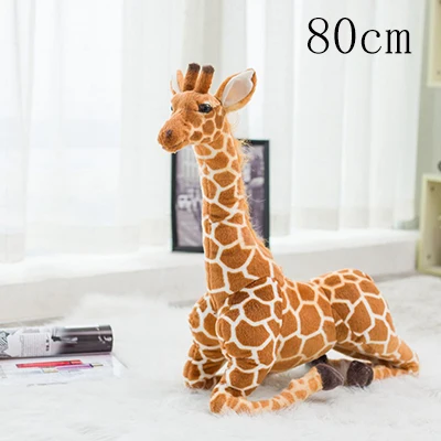 70cm giraffe Плюшевые игрушки 80 см 120 огромная настоящая жизнь Жираф лошадь Милая домашняя подушка игрушки чучело куклы мягкие куклы плюшевые детские игрушки Рождество - Цвет: 70cm giraffe