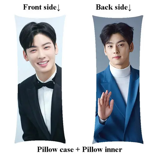 picture Новая Kpop boyfriend Cha EunWoo Длинная Подушка для домашнего тела, включает в себя внутреннюю подарочную подушку для девочек, индивидуальная печать, две стороны - Цвет: picture