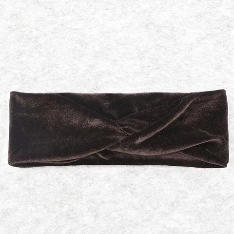 Повязка на голову женская GZhilovingL, мягкая бархатная, черная, Осень-зима, крученые повязки на голову