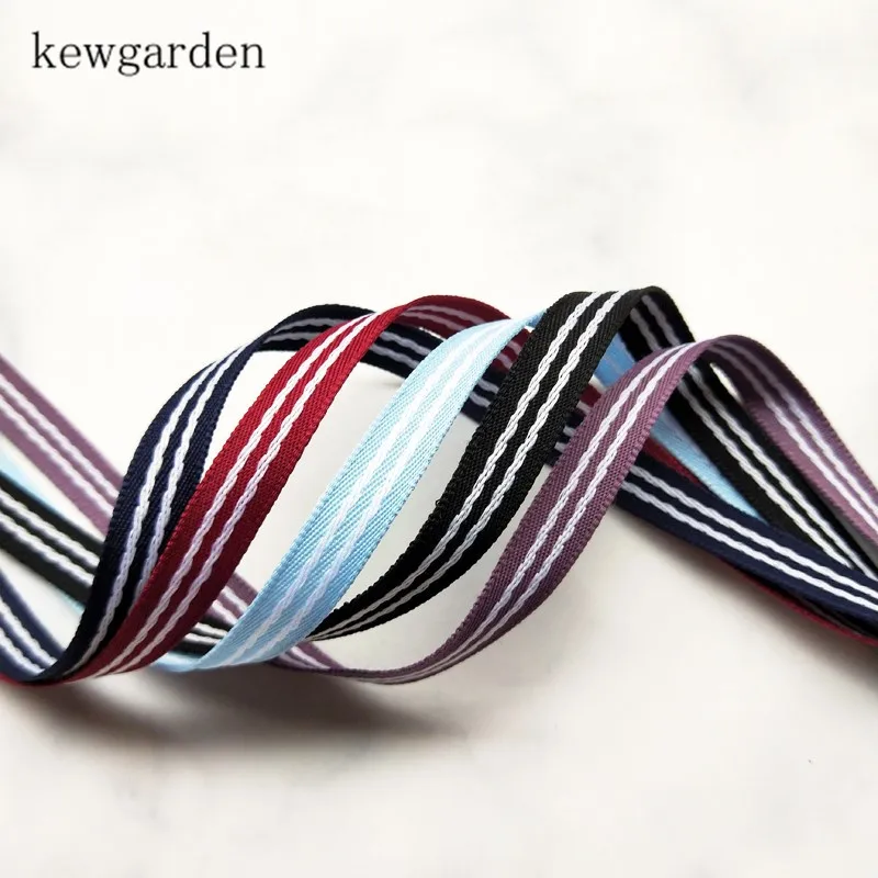 Kewgarden окрашенные полосы атласные ленты 3/8 &quot10 мм стандартная упаковочная лента