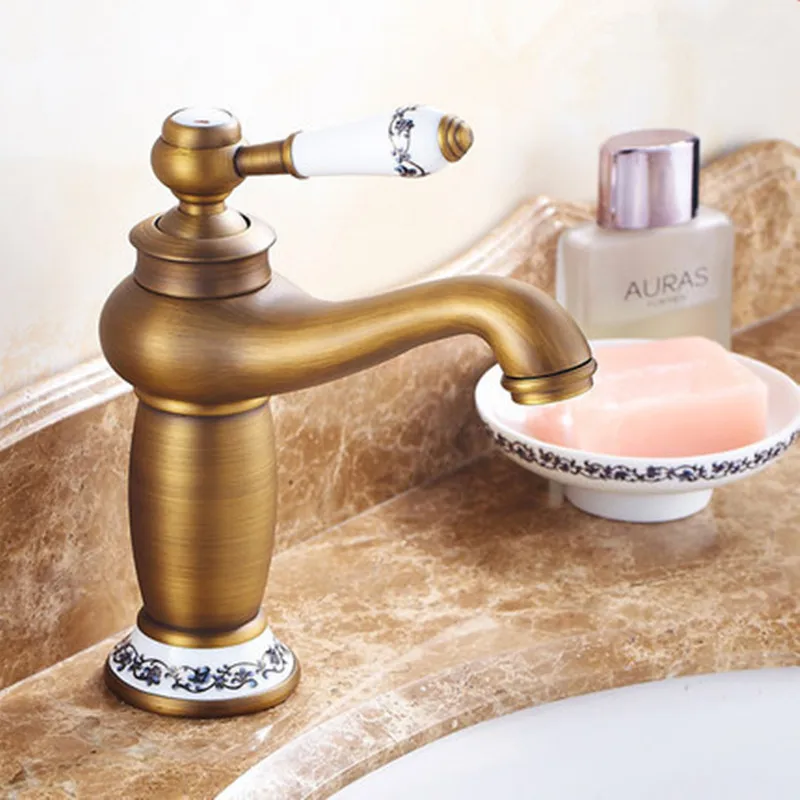 Бесплатная доставка роскошный медный смеситель Европейского дизайна с одной