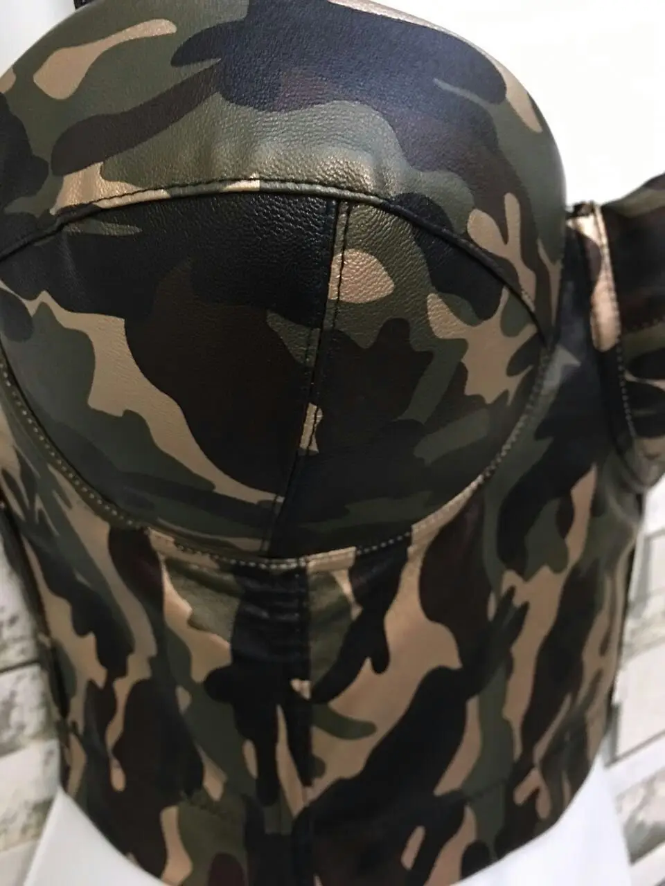 P164 хорошее качество крутые черные из искусственной кожи Bralet женские бюстье бюстгальтер ночной клуб вечерние укороченные Топ