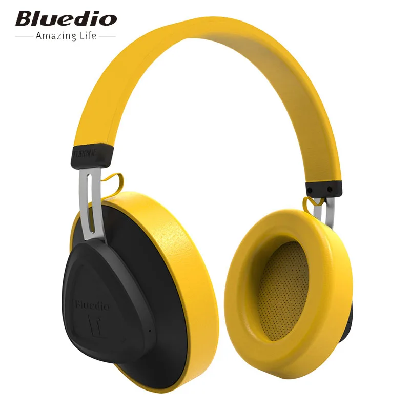 Цвет: желтый Bluedio TM беспроводные bluetooth наушники с микрофоном Монитор студийная гарнитура для музыки и телефонов поддержка голосового управления - Цвет: Цвет: желтый