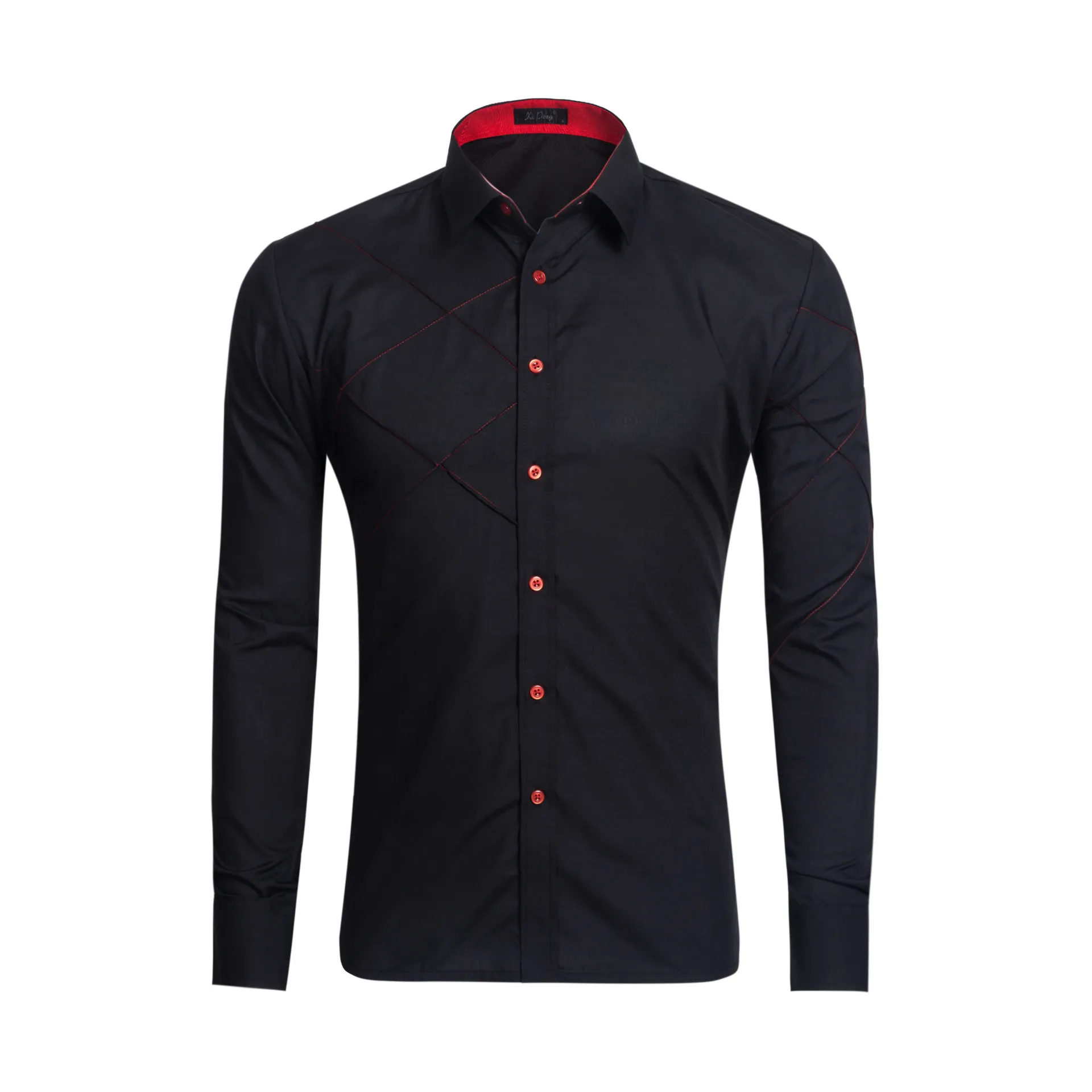 2017 foreign trade source men's wear color long sleeved shirts autumn 15 sleeve men dress clothing | Мужская одежда