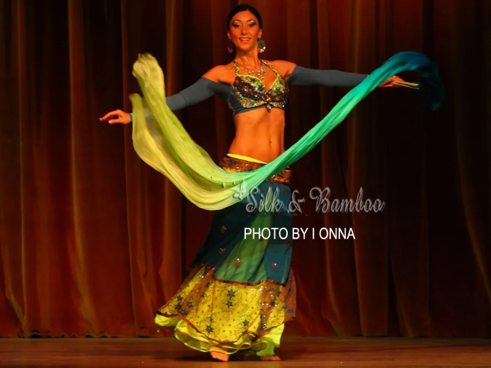 Шелковая Веер вуаль для танца живота 1 пара 2 4*0 9 м|fan veil|silk fan veilsbelly dance silk |
