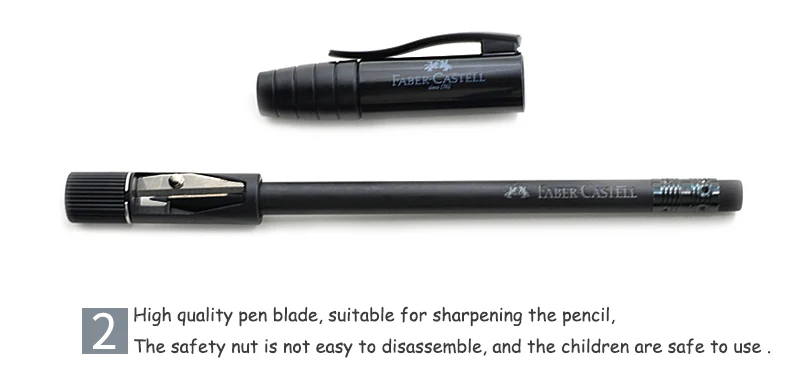 FABER CASTELL 1829 идеальный набор, четыре в одном карандаш+ точилка для ручек+ Ластик+ оболочка ручки