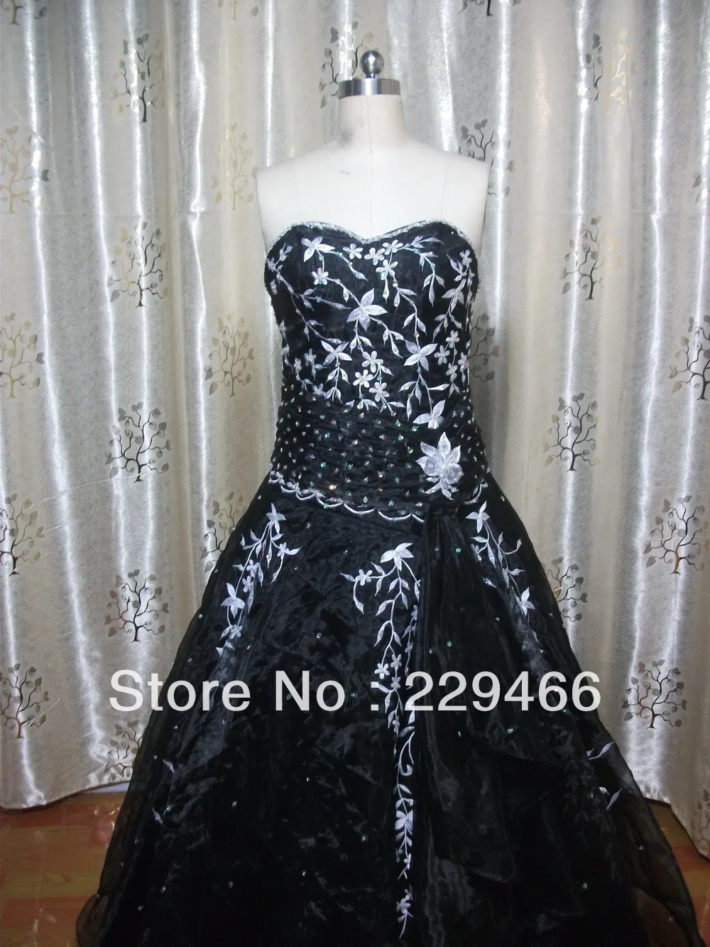 Free shipping 2013 new arrivel elegent black organza sweethert party dress /evening | Свадьбы и торжества