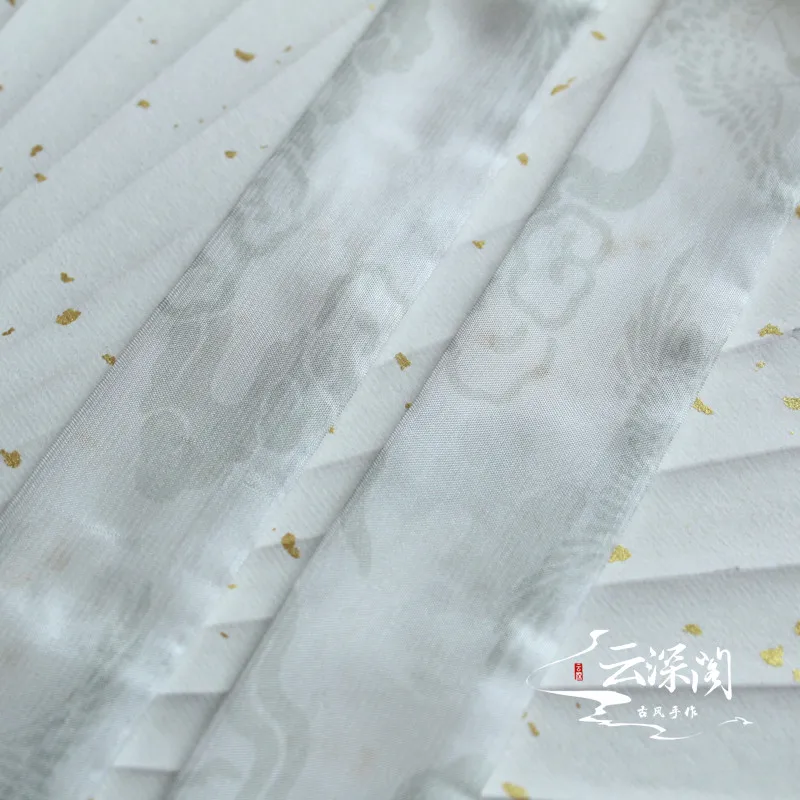 Yunhe легкий и элегантный цветной шифоновый Hanfu лента для волос древний ветер пояс Hanfu аксессуары для волос - Цвет: White