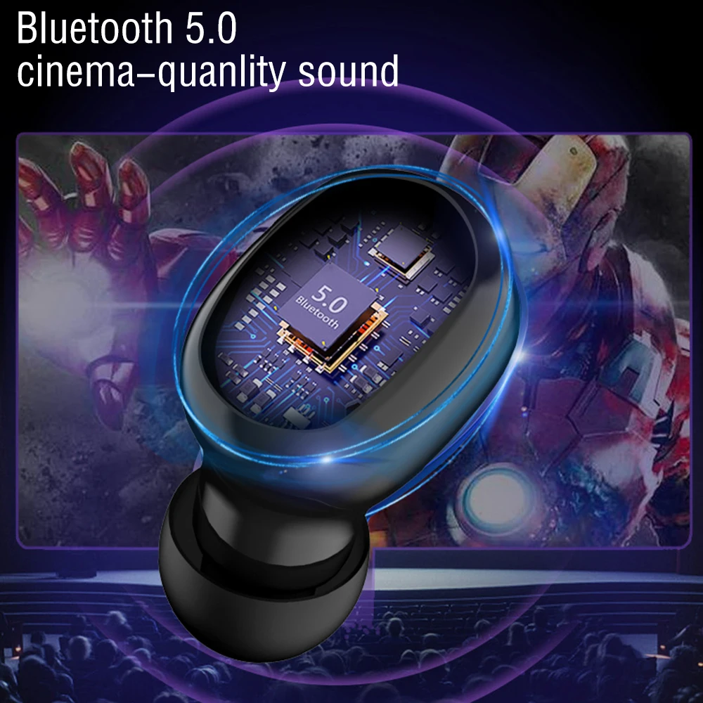 Bluetooth 5 0 TWS беспроводная гарнитура 3500 мАч Беспроводная зарядка 8D стерео HIFI IPX7