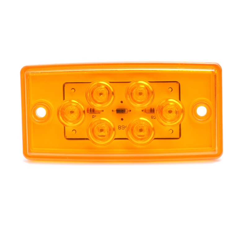 KEYECU 5x12 V Прямоугольник Янтарный 6 LED крыша кабины верхнего зазора сигнала поворота