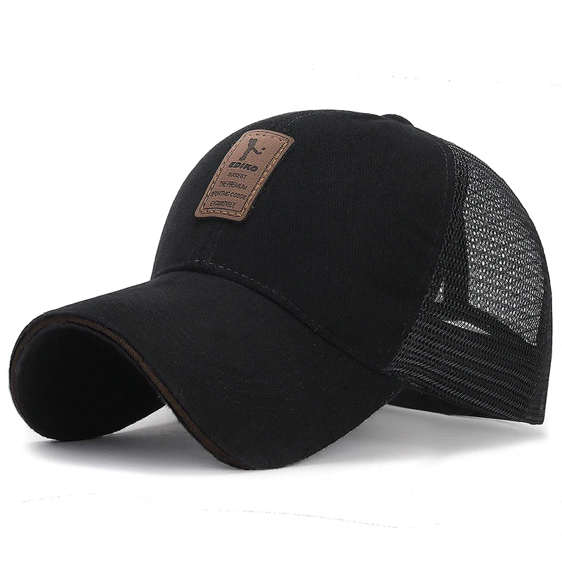 Новейшие Летние повседневные хлопковые дышащие унисекс черные регулируемые длинные полями для улицы спортивная бейсболка с солнцезащитным козырьком мужские шапки и кепки
