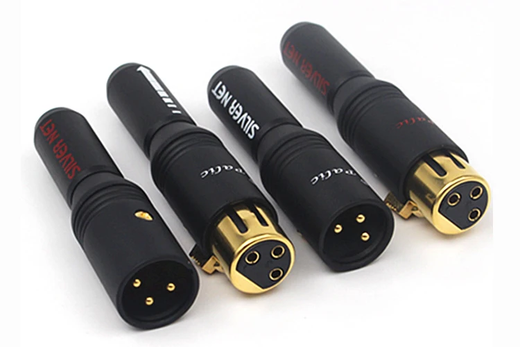4 шт. ATAUDIO 24 К позолоченный микрофон HIFI XLR штекер Высокое качество Мужской и Женский XLR штекер Адаптер для Diy