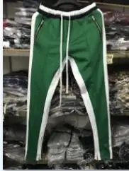 Черные противотуманные уличные новые штаны на молнии хип-хоп модные jogger городская одежда красные зеленые брюки как у Джастина Бибера - Цвет: Зеленый