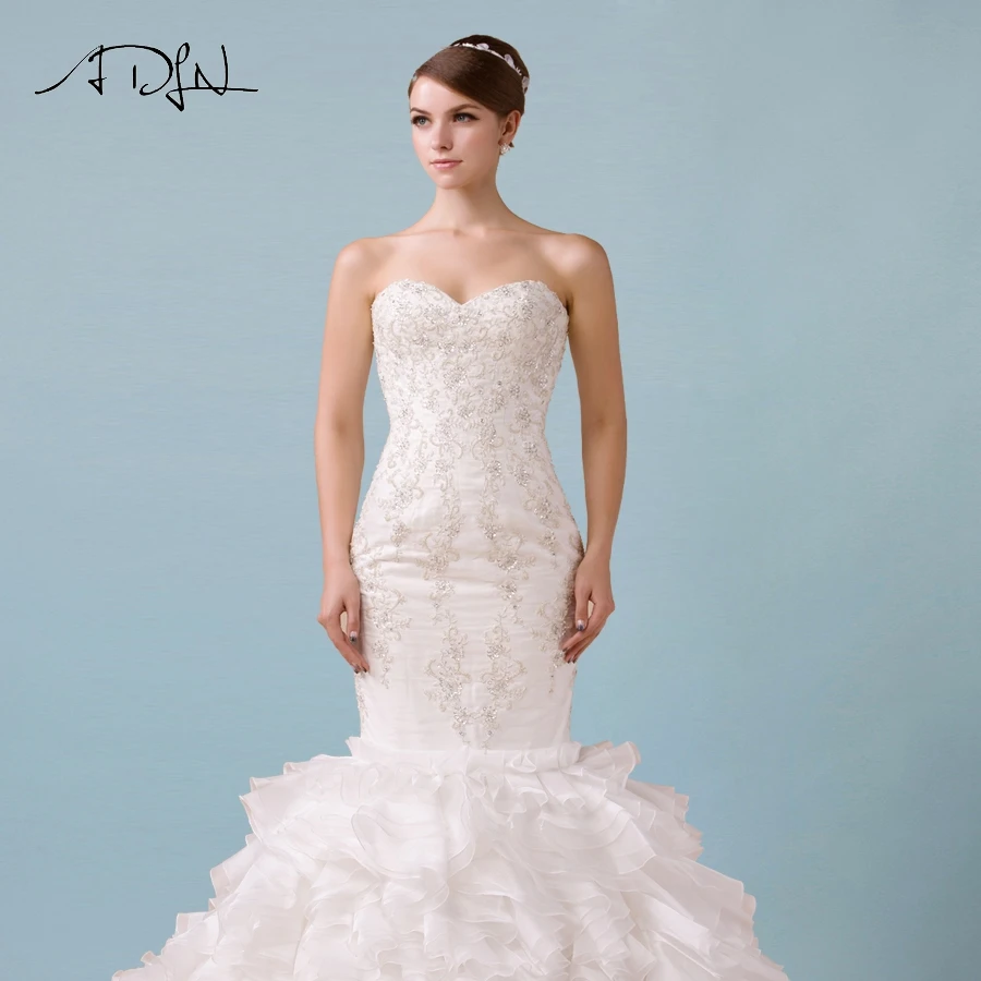 ADLN 2019 кружевные свадебные платья русалки Vestido De Novia милые Robe mariee сексуальное