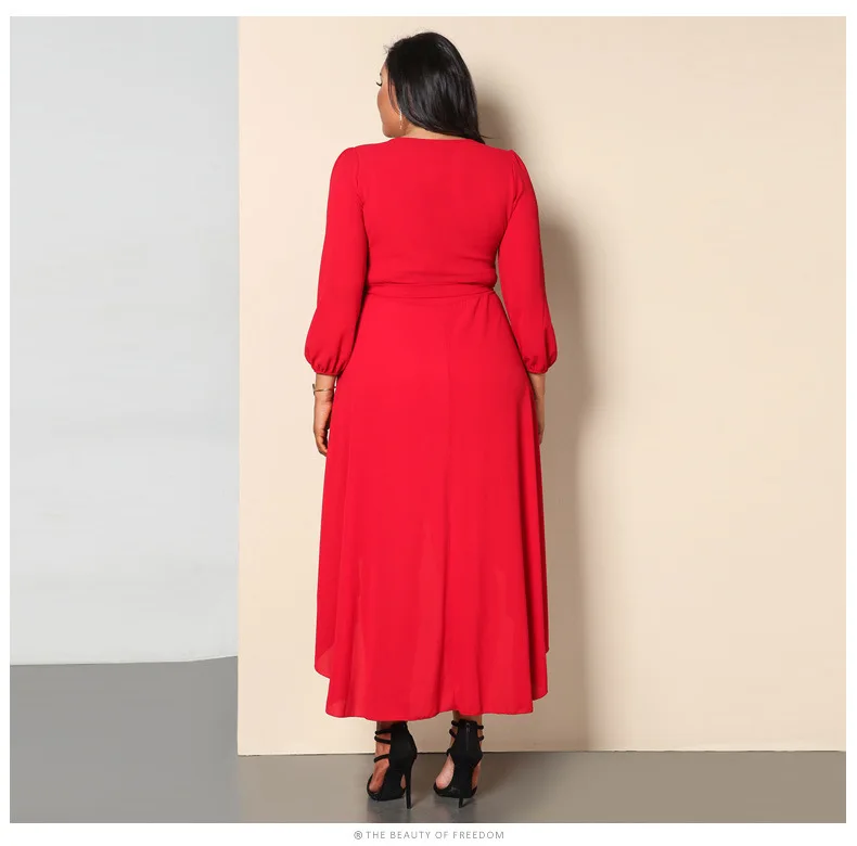 2018 Новое модное летнее женское платье наручные рукавами Повседневное v образным