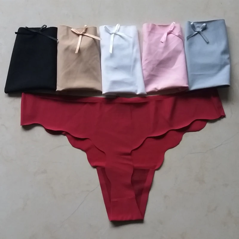 6 шт./упаковка женские ультратонкие бесшовные трусики сексуальные стринги