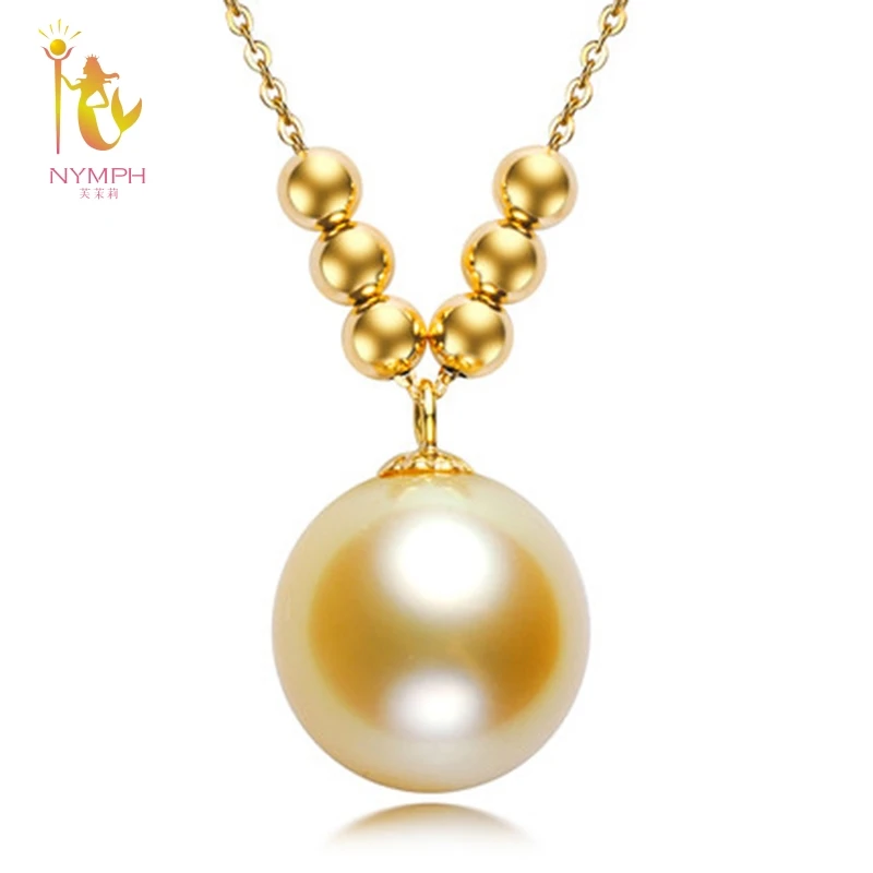 NYMPH Fine jewelry AU750 натуральный Саутси жемчуг кулон роскошный 18K золотые аксессуары и